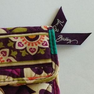 Vera Bradley Tri Fold Plumb Crazy Wallet
